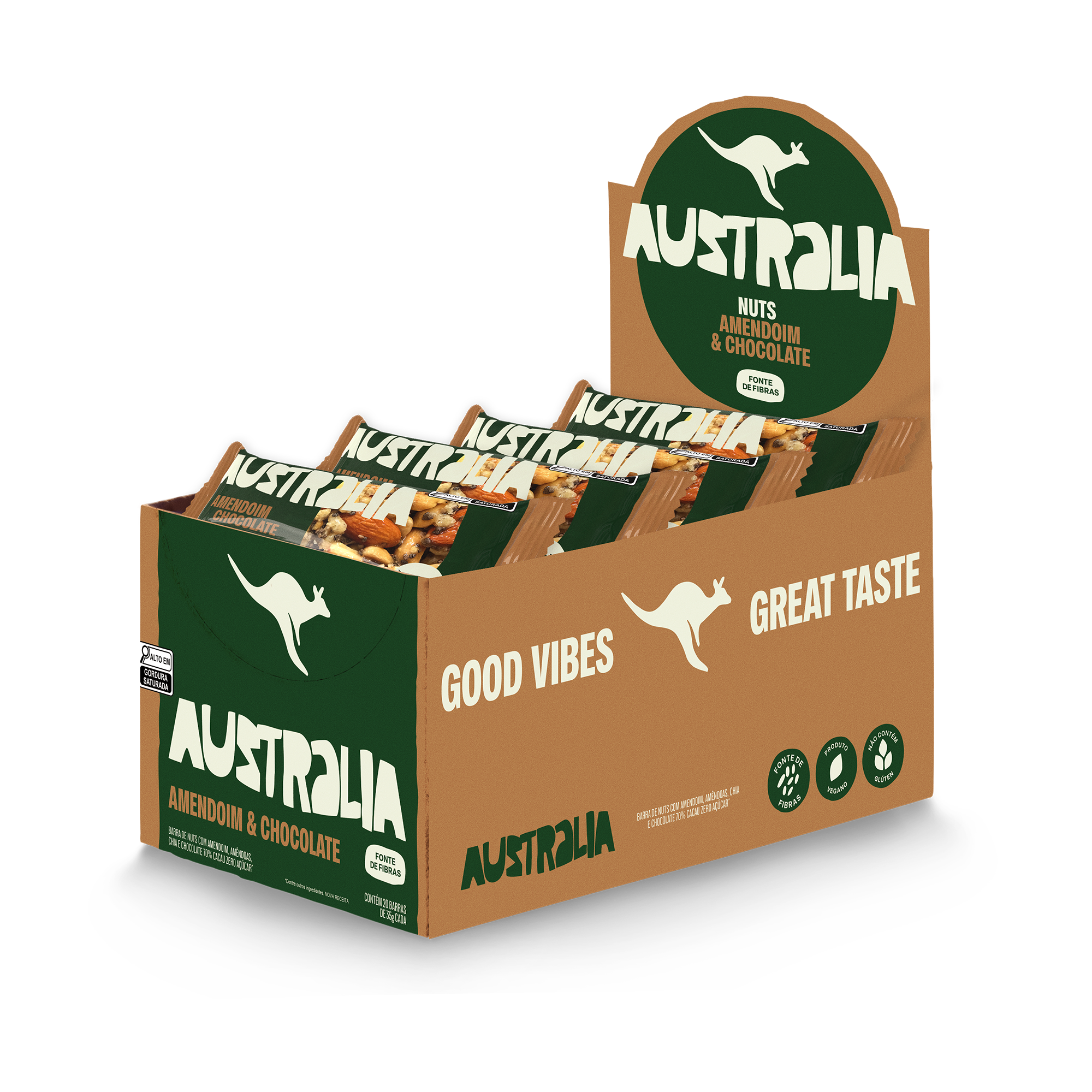 Australia Nuts Amendoim & Chocolate