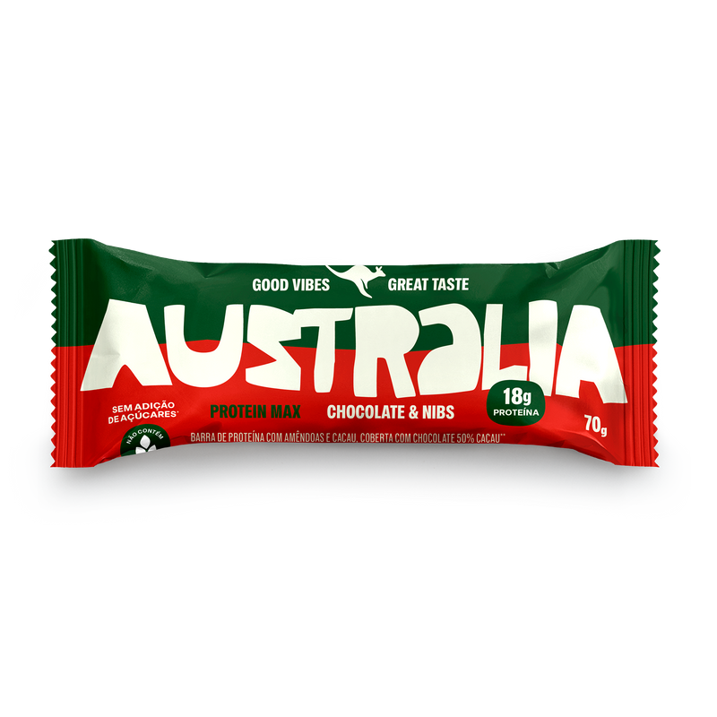 Embalagem do produto AUSTRALIA Protein Max Chocolate & Nibs.