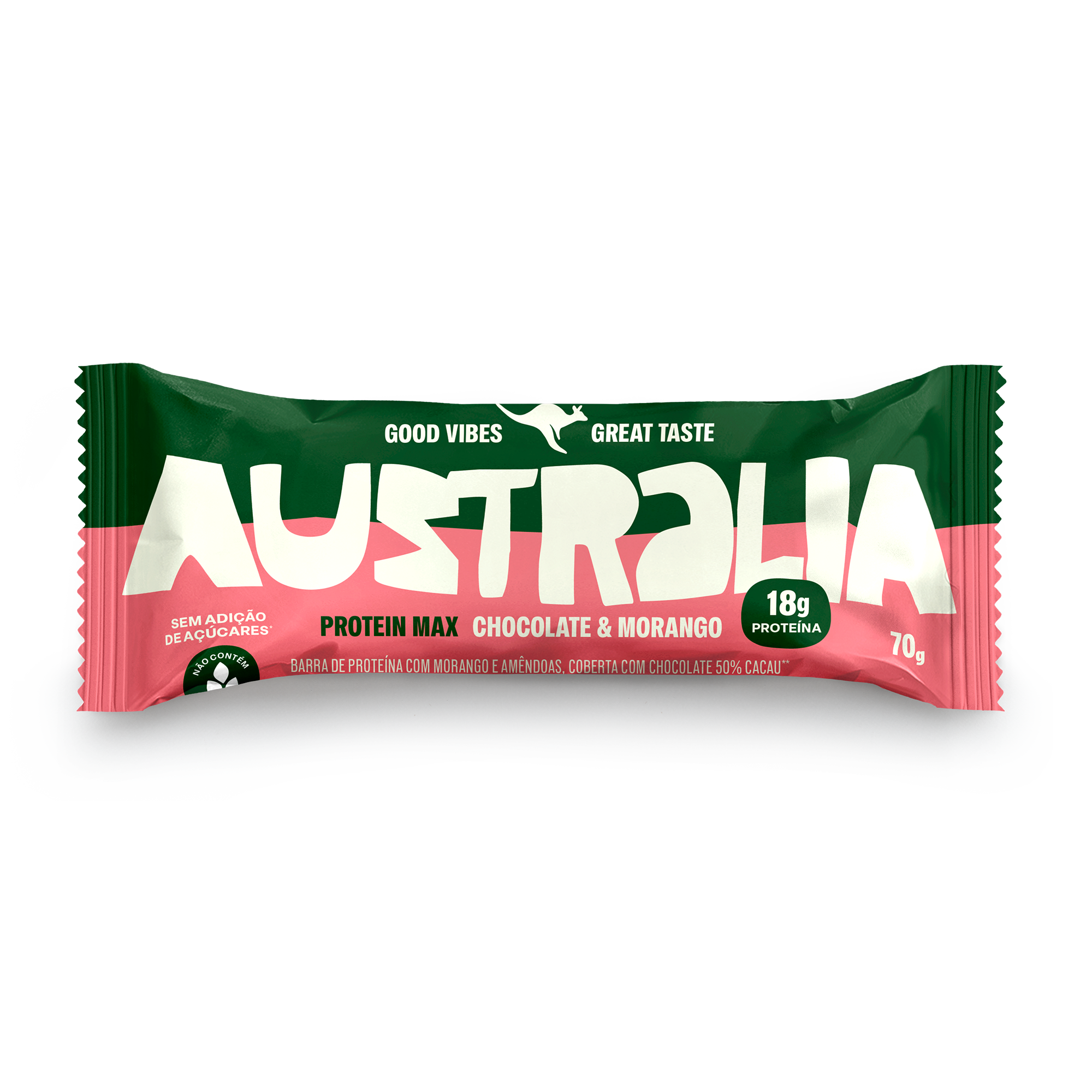 Embalagem do produto AUSTRALIA Protein Max Morango & Chocolate.