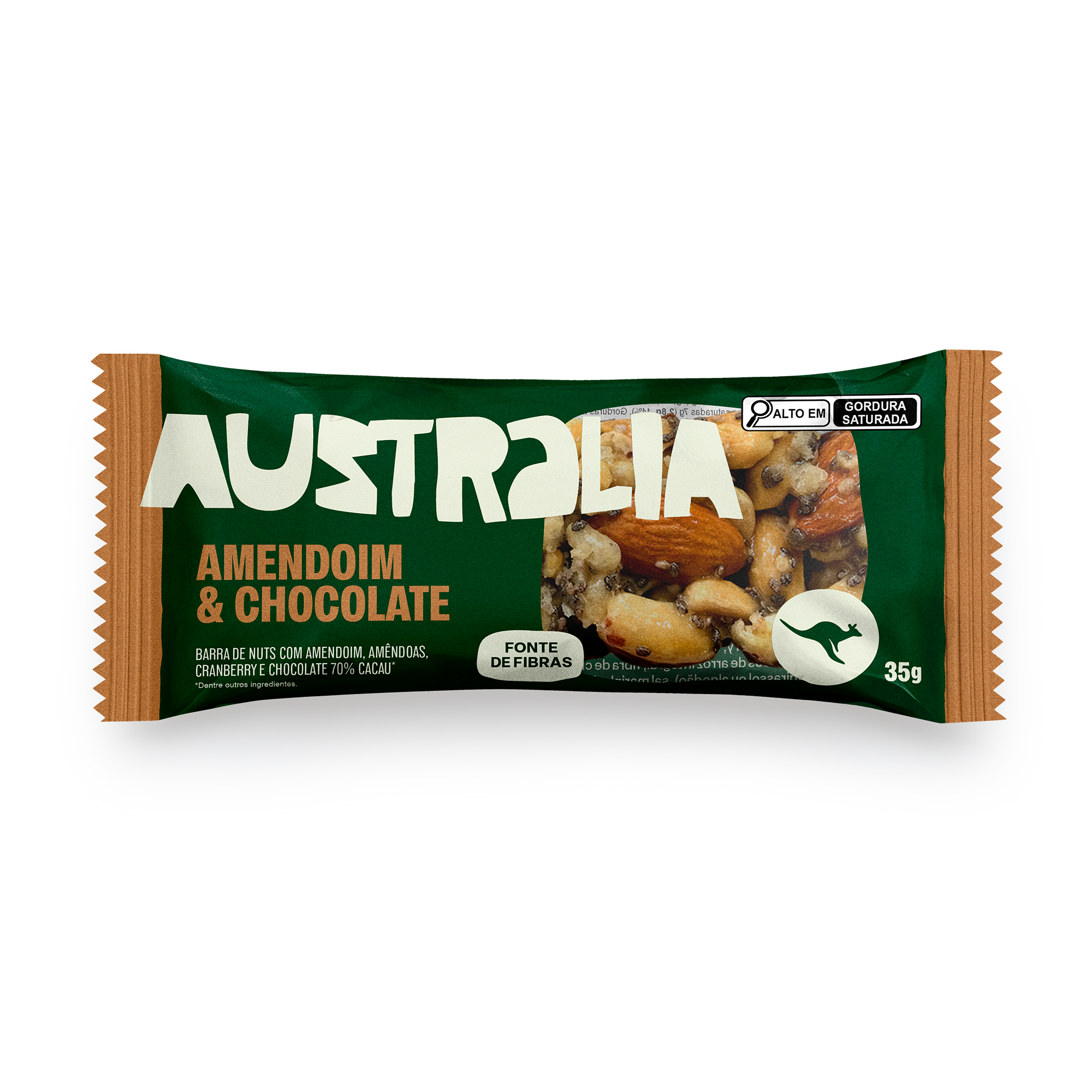 Embalagem do produto AUSTRALIA Nuts Amendoim & Chocolate.