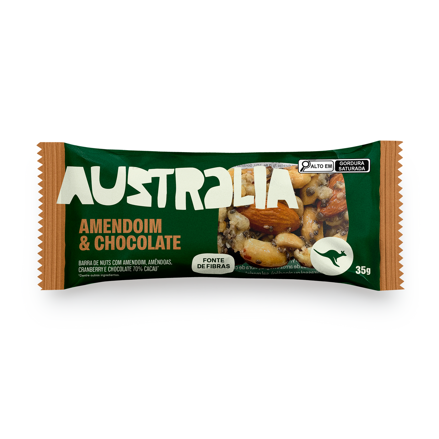 Embalagem do produto AUSTRALIA Nuts Amendoim & Chocolate.