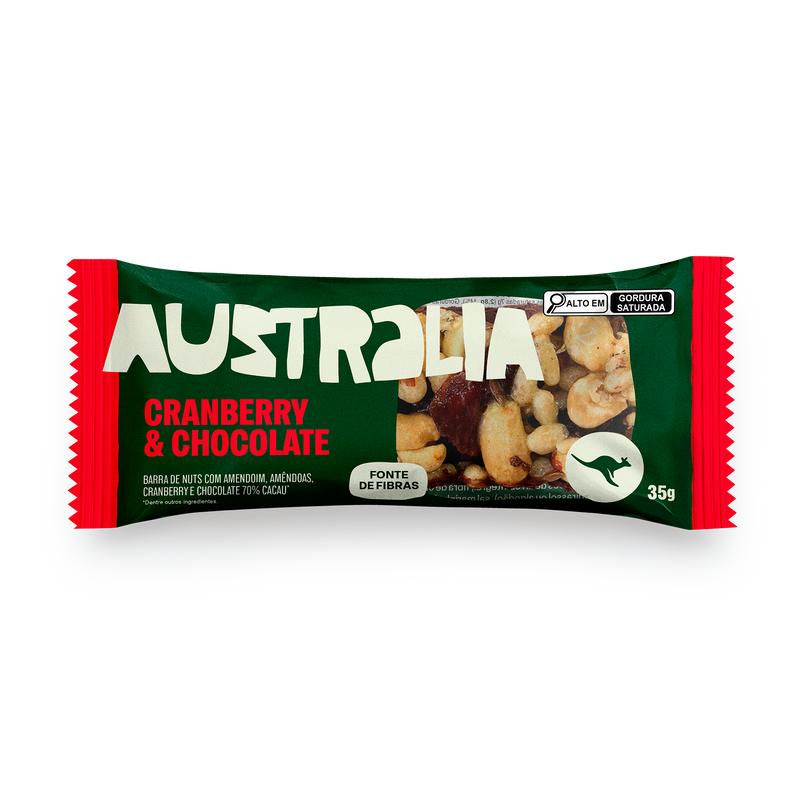 Embalagem do produto AUSTRALIA Nuts Cranberry & Chocolate.