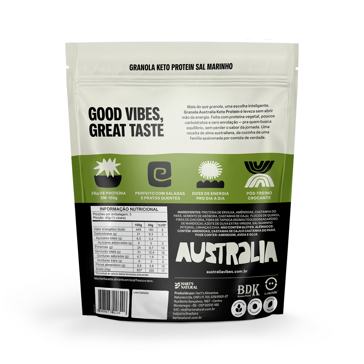 Australia Granola Keto Protein Sal Marinho