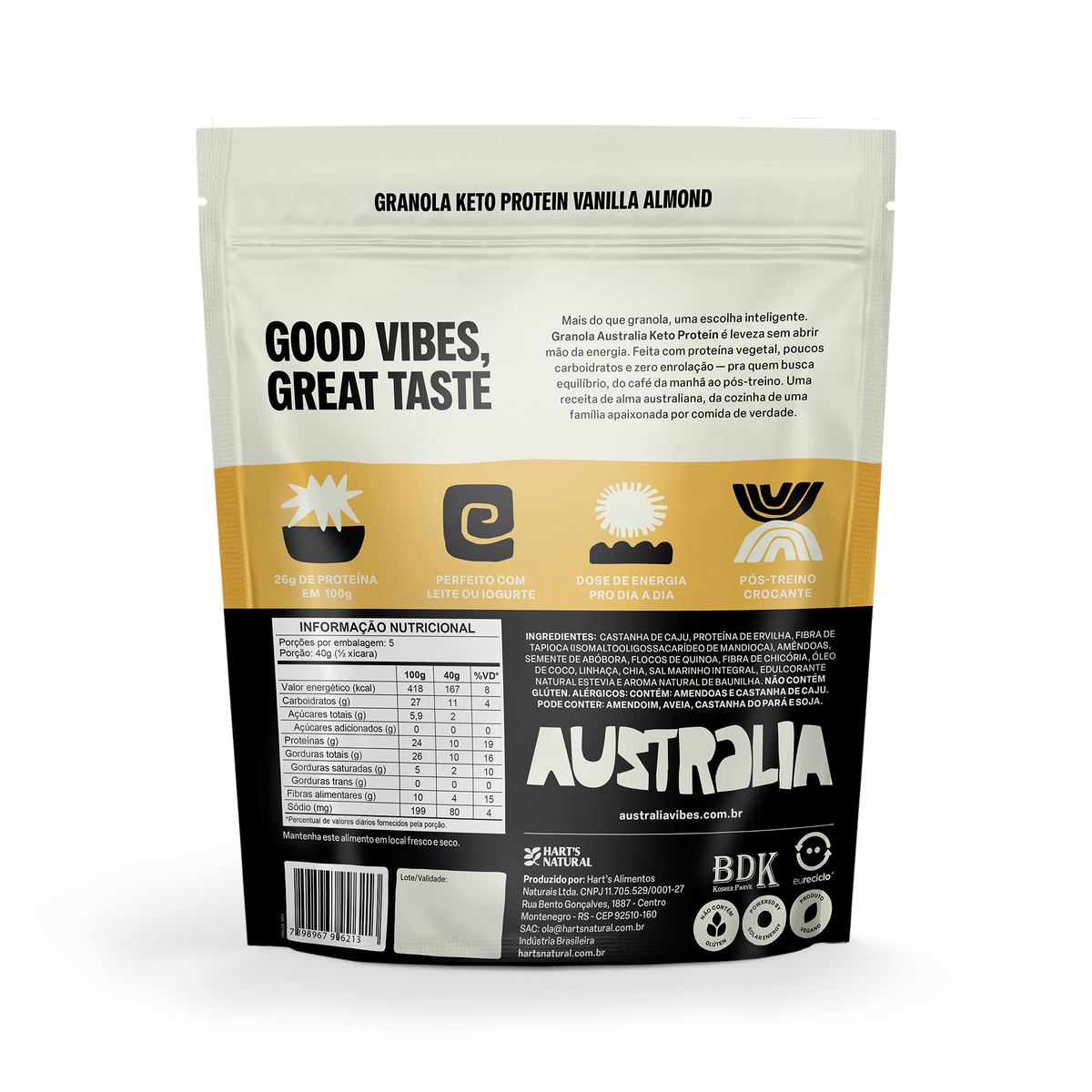 Australia Granola Keto Protein Baunilha & Amêndoas